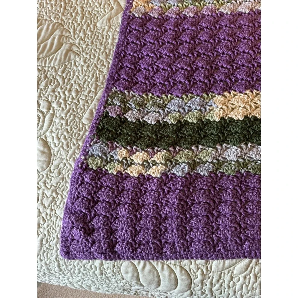 Hand Made Crocheted Lap Afghan 35